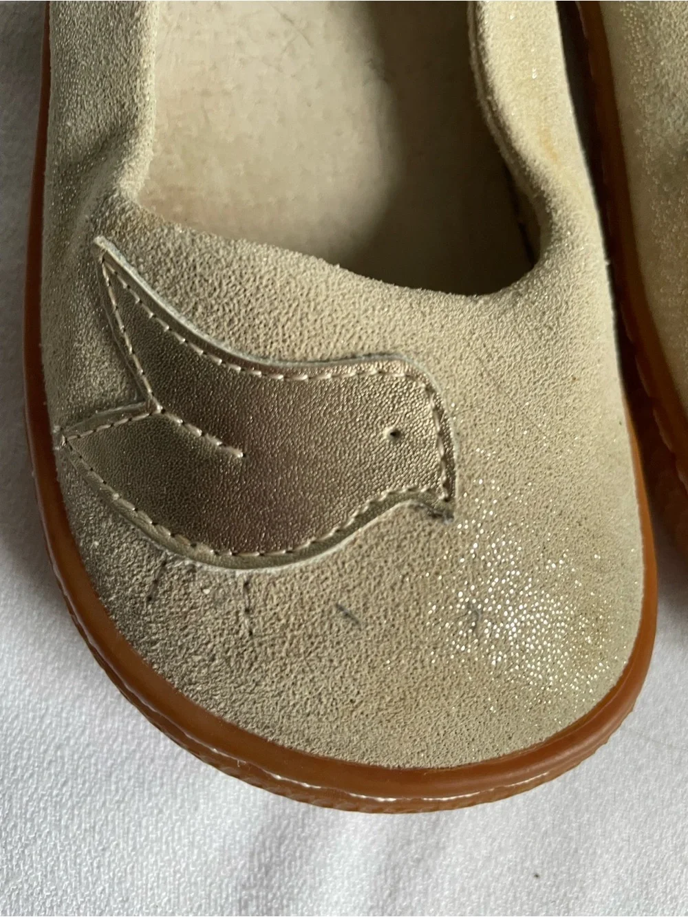 LIVIE & LUCA Shoes Pio Pio Mary Jane Shoes Flats Strap Sparkle Bird Appliqué